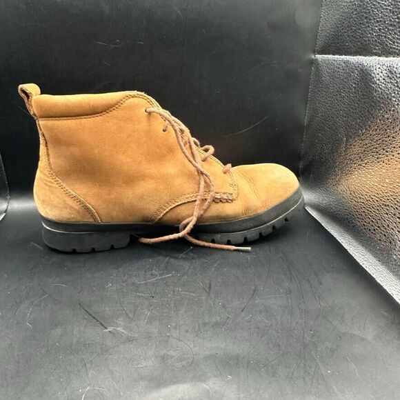 Timberland Boots Women 11 Leather Waterproof Brown Upper Black Sole Hiking - Picture 9 of 16